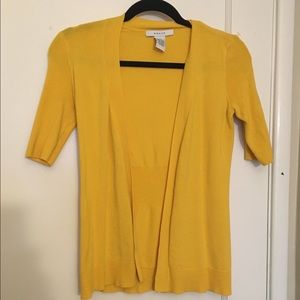 Grace yellow unbuttoned cardigan